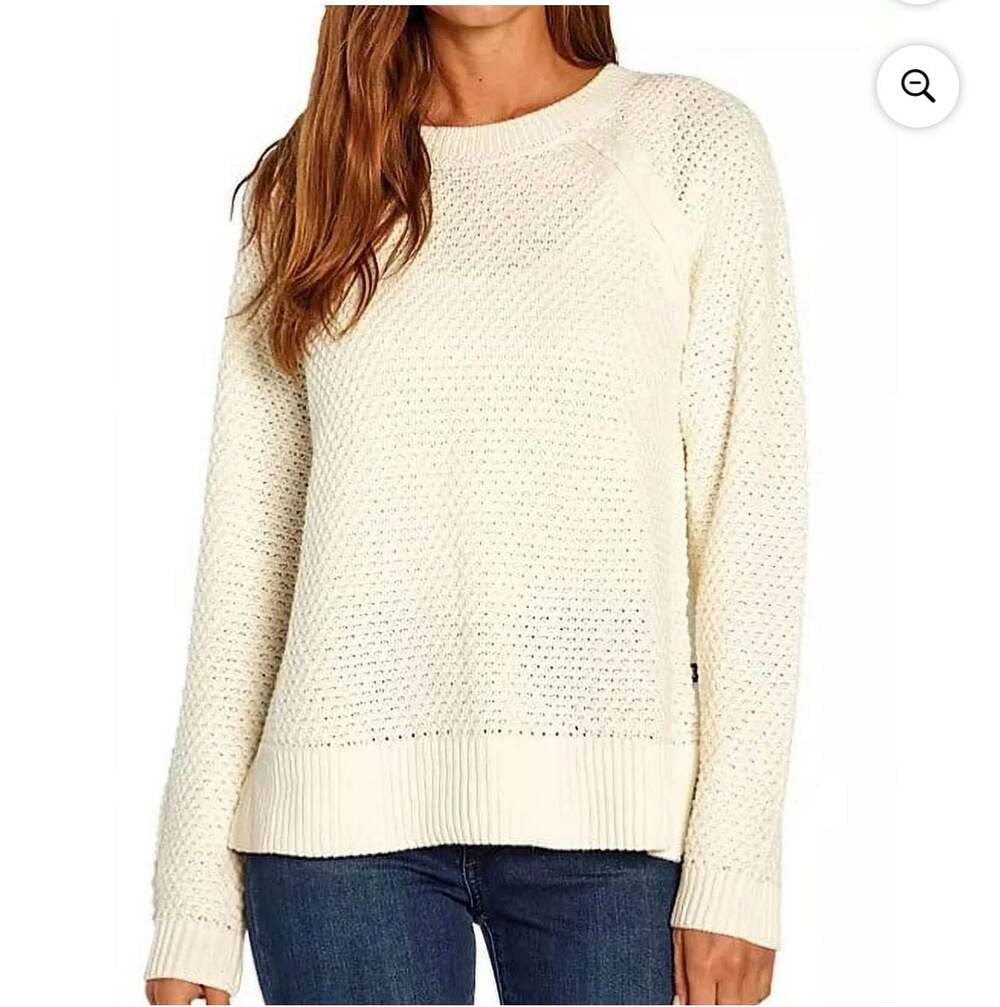 Gap Women's White Textured Open Knit Pullover Sweater Size S